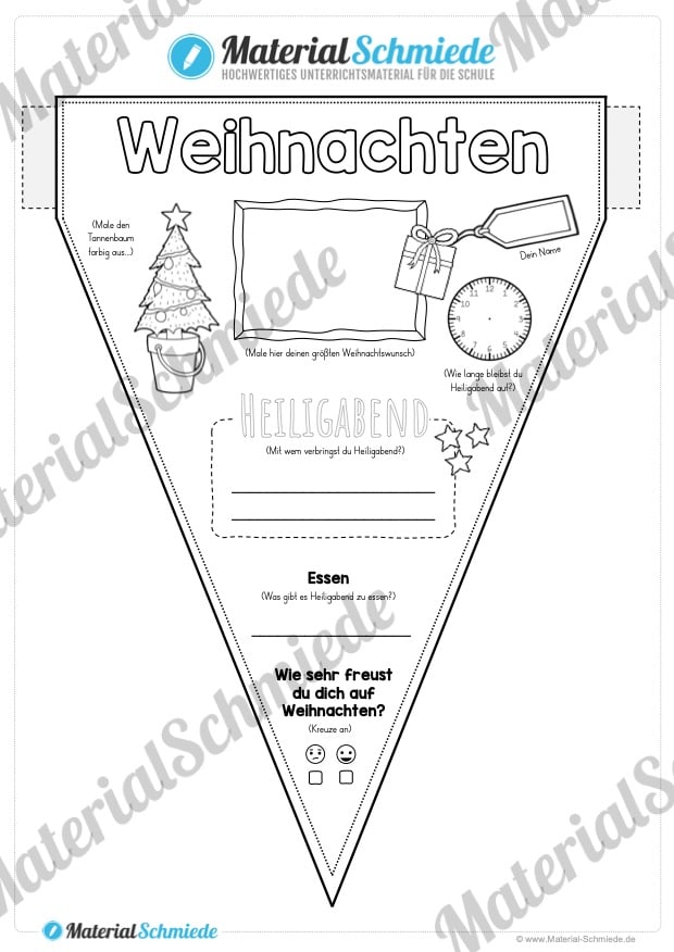 Wimpel / Wimpelkette zu Weihnachten