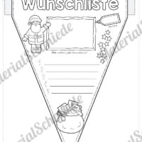 Wimpel: Wunschliste zu Weihnachten