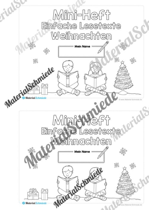 Mini-Heft: Lesetexte Weihnachten (1. & 2. Klasse) - Vorschau 01