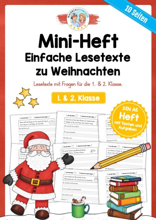 Mini-Heft: Lesetexte Weihnachten (1. & 2. Klasse)