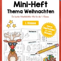 Mini-Heft: Weihnachten 1. Klasse (24 Arbeitsblätter)