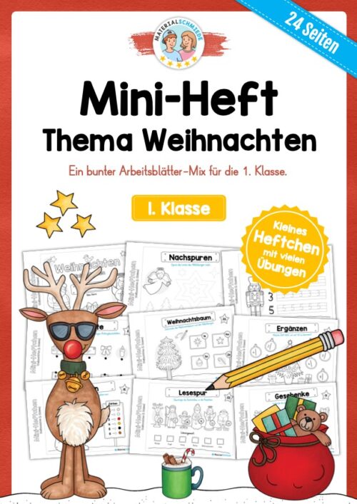 Mini-Heft: Weihnachten 1. Klasse (24 Arbeitsblätter)