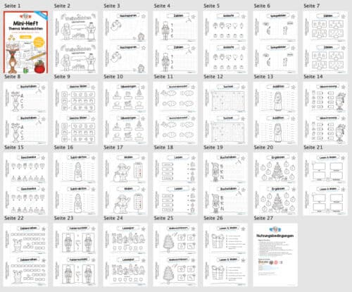 Mini-Heft: Weihnachten 1. Klasse (Überblick)