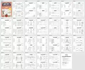 Mini-Heft: Weihnachten – 1. Klasse (24 Arbeitsblätter) – Überblick