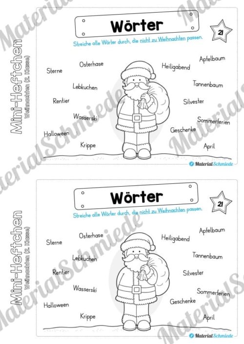 Mini-Heft: Weihnachten 2. Klasse (Vorschau 13)