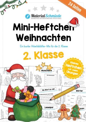 Mini-Heft: Weihnachten 2. Klasse (24 Arbeitsblätter)