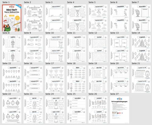 Mini-Heft: Weihnachten 2. Klasse (Überblick)