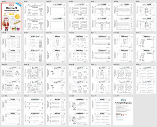 Mini-Heft: Weihnachten 3. Klasse (Überblick)