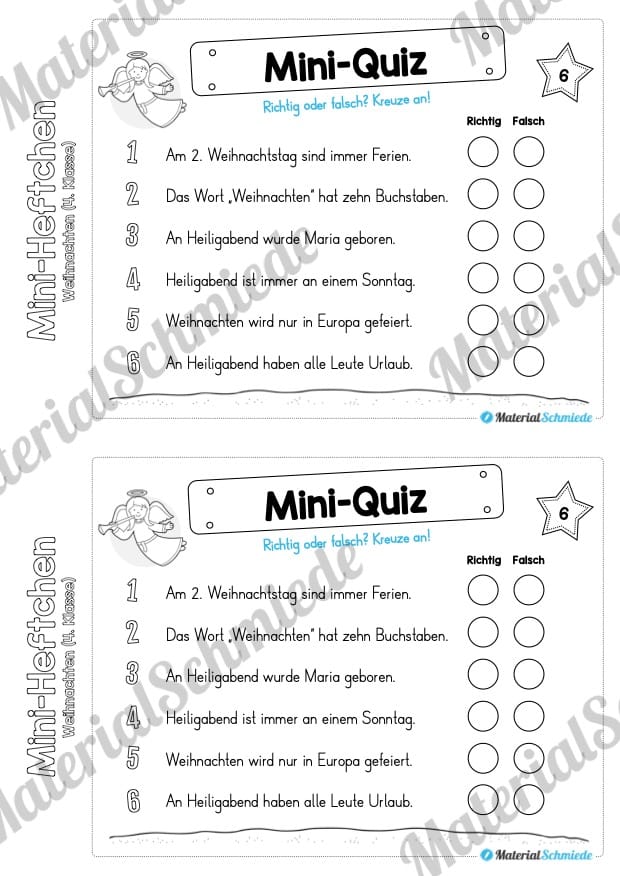 Mini-Heft: Weihnachten 4. Klasse (Vorschau 05)