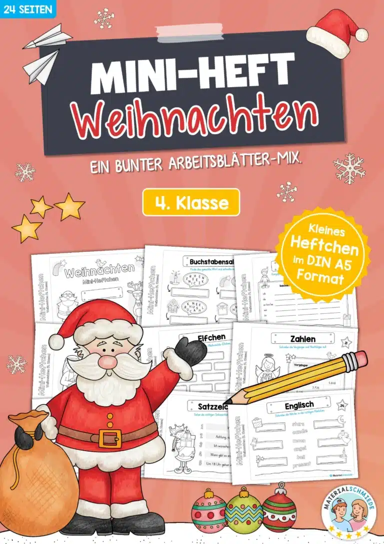 Mini-Heft: Weihnachten – 4. Klasse (24 Arbeitsblätter)