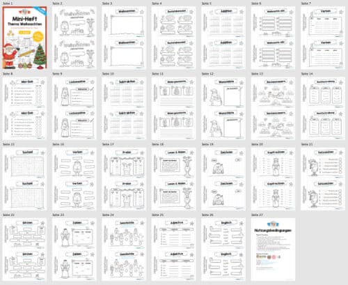 Mini-Heft: Weihnachten 4. Klasse (Überblick)