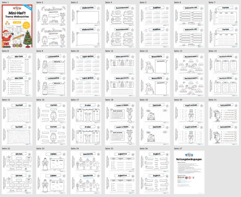 Mini-Heft: Weihnachten 4. Klasse (Überblick)
