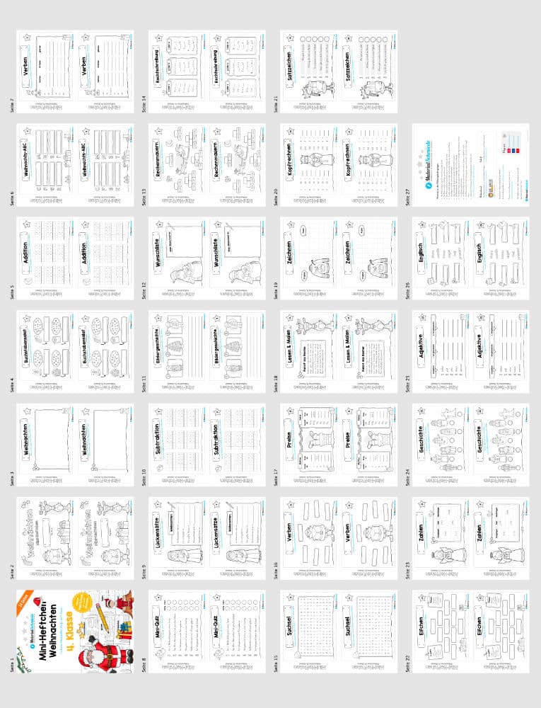 Mini-Heft: Weihnachten 4. Klasse (Überblick)