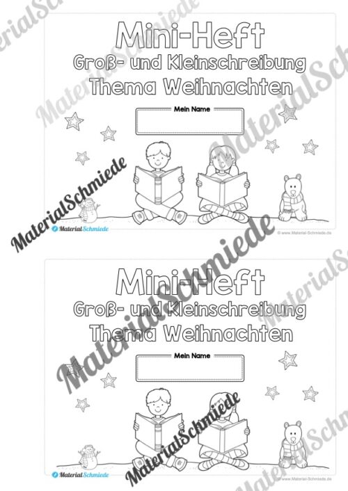 Mini-Heft: 10 Abschreibtexte zur Groß- und Kleinschreibung Thema Weihnachten (Vorschau 01)