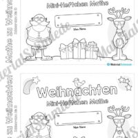Mini-Heft: Mathe zu Weihnachten - Zahlenraum bis 10 (Vorschau 01)
