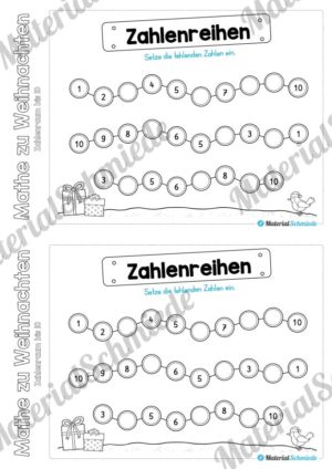 Mini-Heft: Mathe zu Weihnachten – Zahlenraum bis 10 (Vorschau 04)