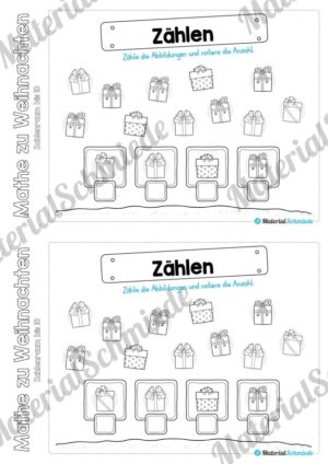 Mini-Heft: Mathe zu Weihnachten – Zahlenraum bis 10 (Vorschau 05)