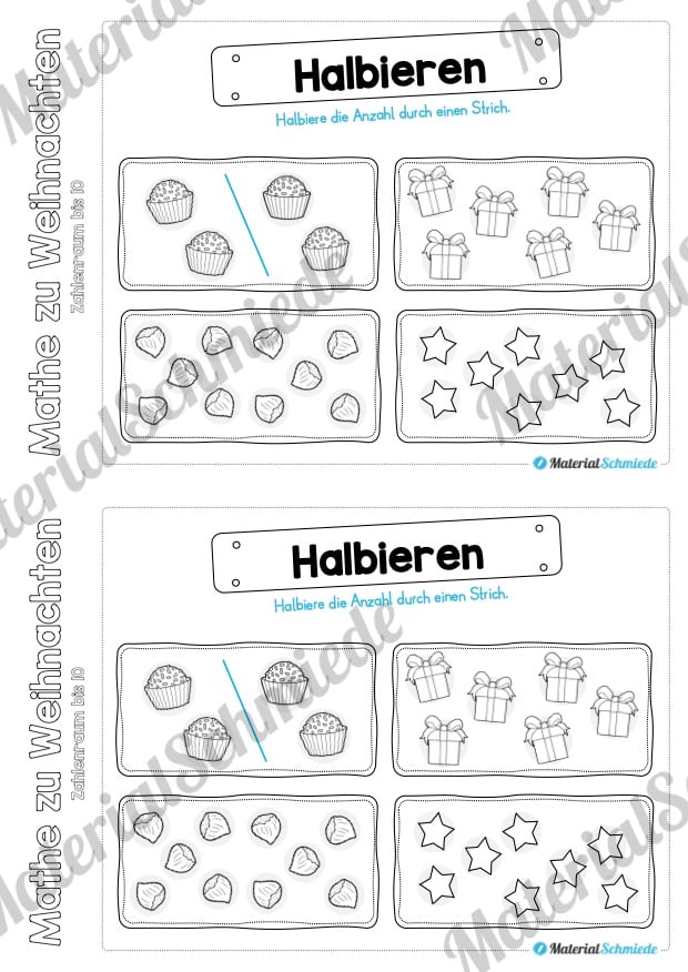 Mini-Heft: Mathe zu Weihnachten – Zahlenraum bis 10 (Vorschau 08)