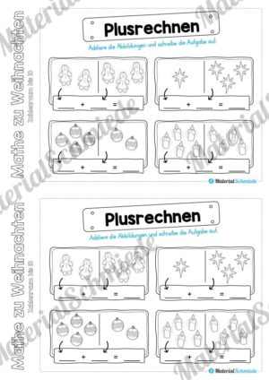 Mini-Heft: Mathe zu Weihnachten – Zahlenraum bis 10 (Vorschau 09)