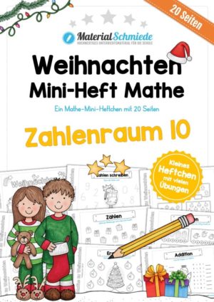 Mini-Heft: Mathe zu Weihnachten (Zahlenraum bis 10)