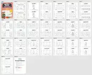 20 Seiten: Mathe Weihnachts-Heftchen (Zahlenraum bis 10) – Überblick