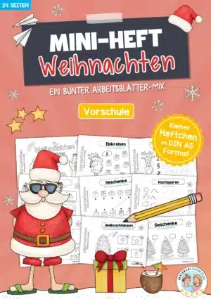 Mini-Heft: Weihnachten - Vorschule (24 Arbeitsblätter)