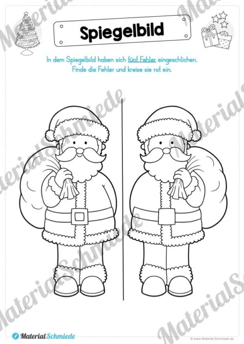 15 Rätsel zu Weihnachten (Spiegelbild)