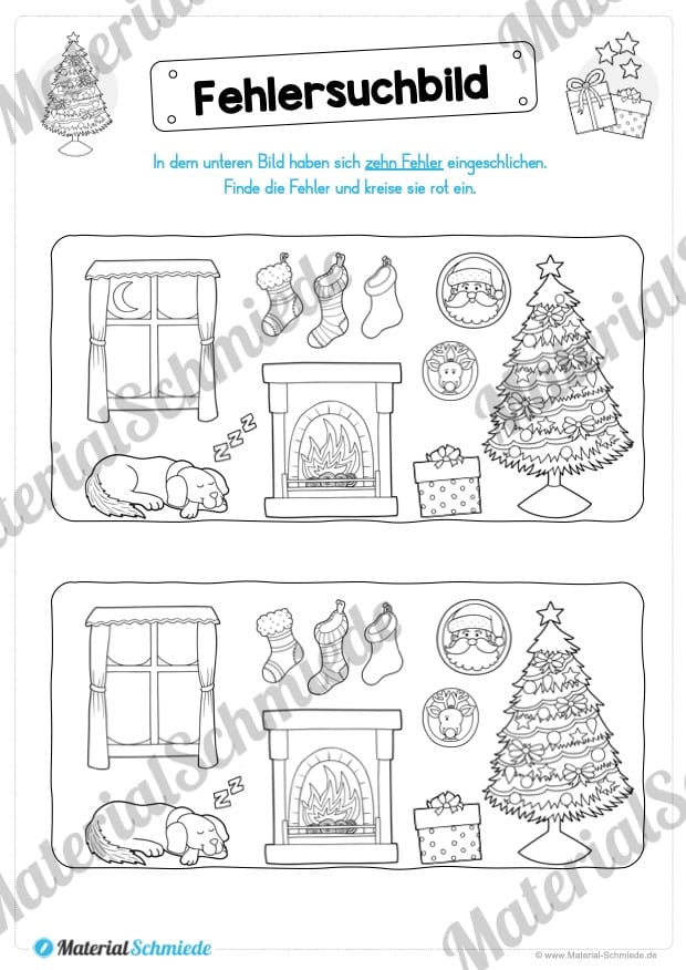 Fehlersuchbilder Für Kinder Weihnachten / Adventskalender Ratsel Fur Kinder Und Weihnachtliche Motive Zum Ausmalen Weihnachtsratsel Fehlersuchbilder Labyrinthe Und Logikratsel Malbuch Mit Z B Weihnachtsmann Schneemann Tiere Amazon De Wendlein Vanessa Bucher : Die rätsel zu weihnachten jetzt gratis downloaden und in der grundschule die vorfreude in der weihnachtszeit auf den 24.