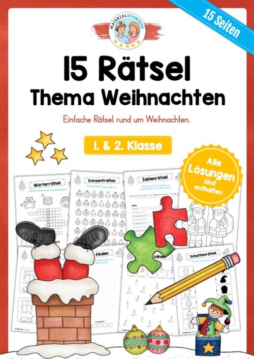 15 Rätsel zu Weihnachten (1. & 2. Klasse)