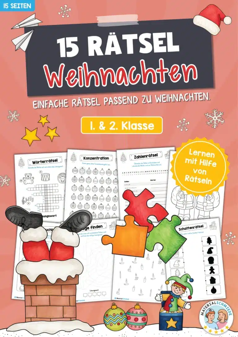 15 Rätsel zu Weihnachten (1. & 2. Klasse)