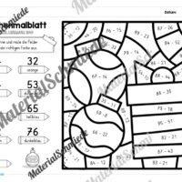 8 Rechenmalblätter Weihnachten: Zahlenraum 100 (Vorschau 03)