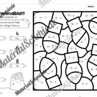 8 Rechenmalblätter Weihnachten: Zahlenraum 20 (Vorschau 04)