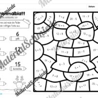 8 Rechenmalblätter Weihnachten: Zahlenraum 20 (Vorschau 07)