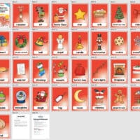 32 Tafelkarten zu Weihnachten (auf Englisch) - Überblick