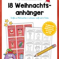 18 Weihnachtsanhänger für die Schule