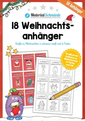 18 Weihnachtsanhänger für die Schule