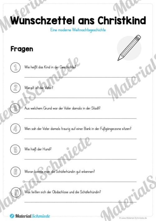 Moderne Weihnachtgsgeschichte - Fragen