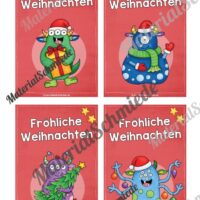 24 Weihnachtskarten für die Schule (Farbe 03)
