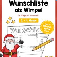 Wimpel: Wunschliste zu Weihnachten