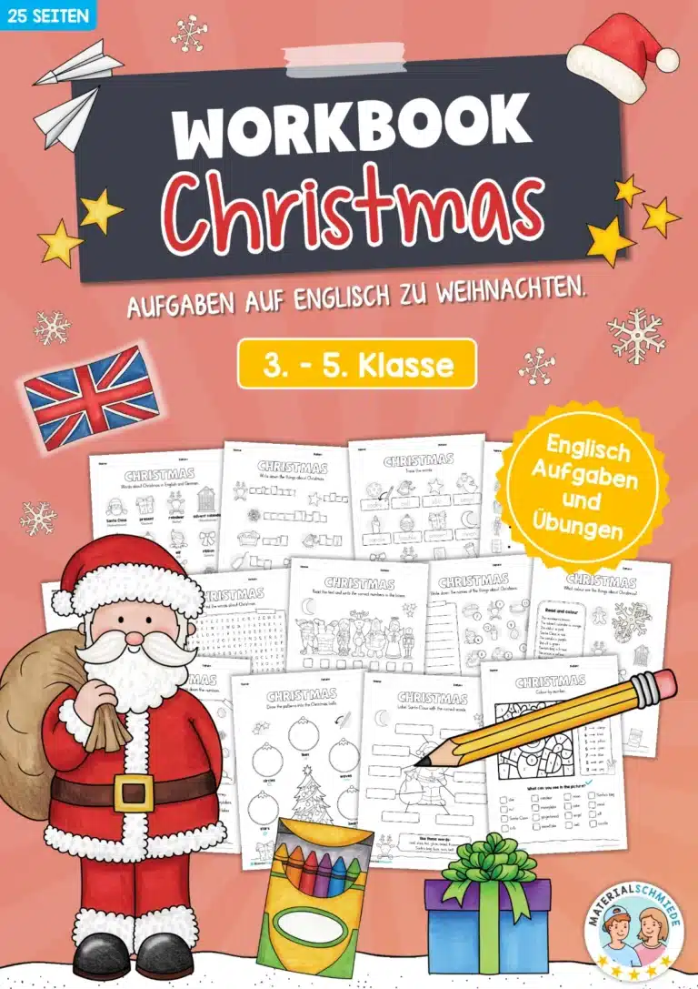 Arbeitsheft Weihnachten/Christmas auf Englisch (25 Arbeitsblätter)