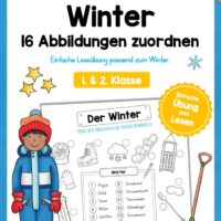 16 Abbildungen zum Winter zuordnen