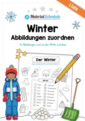 16 Abbildungen zum Winter zuordnen