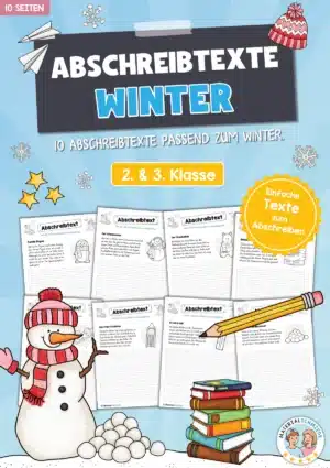 10 Abschreibtexte: Thema Winter