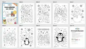 Ausmalbilder zum Winter (Überblick) Ausmalbilder zum Winter (Überblick)