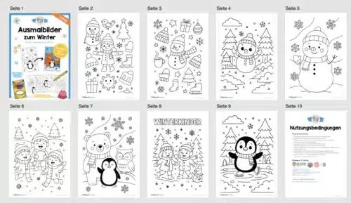 Ausmalbilder zum Winter (Überblick)