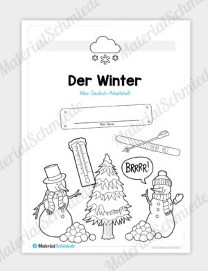 Materialpaket Winter: Deutsch (1/2 Klasse) – Deckblatt