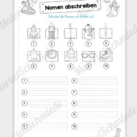 Materialpaket Winter: Deutsch (1/2 Klasse) - Nomen abschreiben