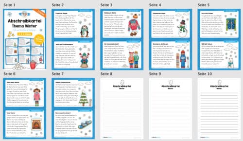 Abschreibkartei: Thema Winter (Überblick)