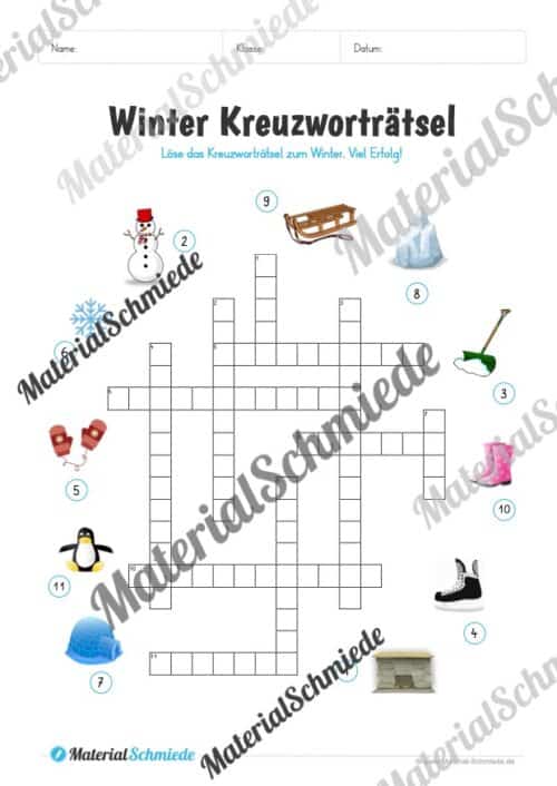 Winter Kreuzworträtsel (Vorschau 01)