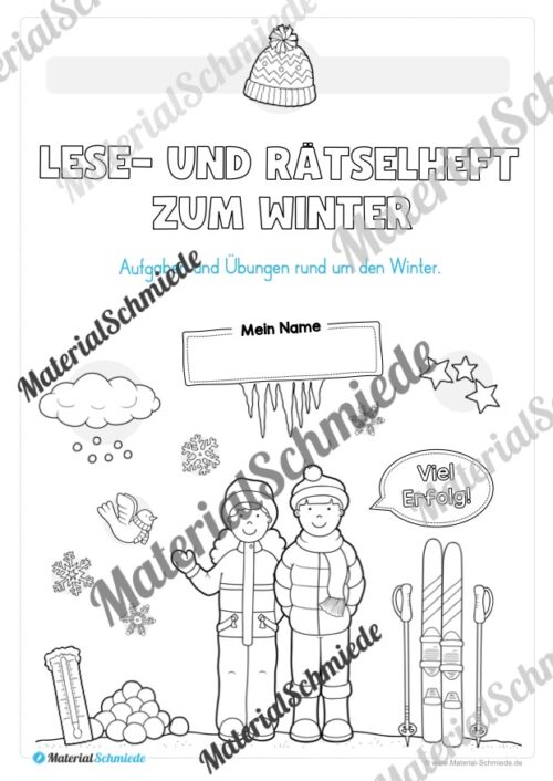 Lese- & Rätselheft zum Winter (1. & 2. Klasse) - Arbeitsblatt 01